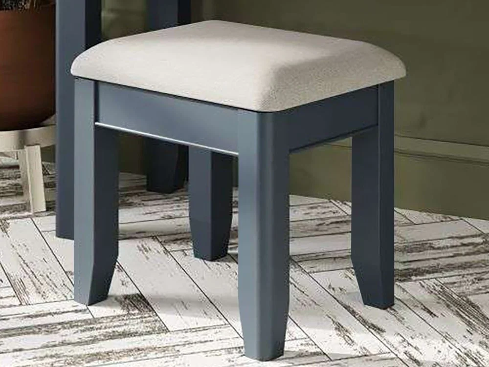 ASC ASC Hudson Oak and Blue Dressing Table Stool