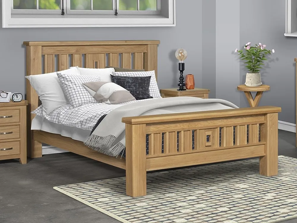 ASC ASC Selkirk 5ft King Size Oak Wooden Bed Frame