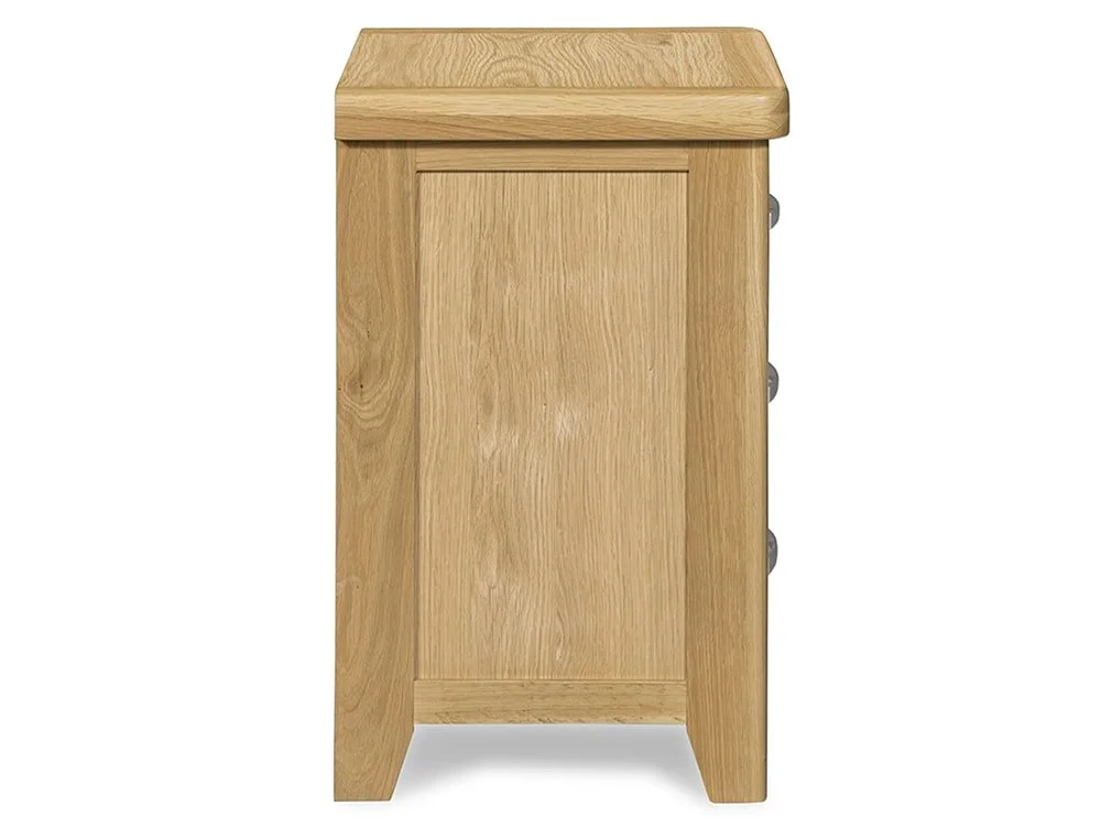 ASC ASC Selkirk 3 Drawer Oak Wooden Small Bedside Table (Assembled)