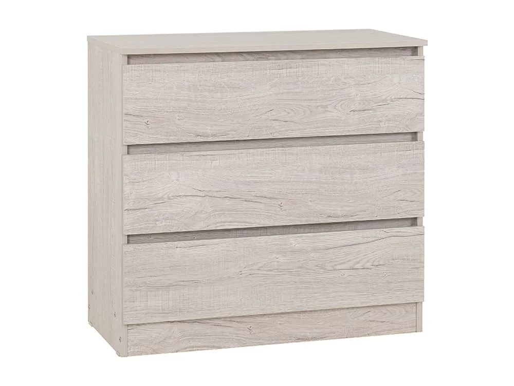 Seconique Seconique Malvern Urban Snow 3 Drawer Chest of Drawers