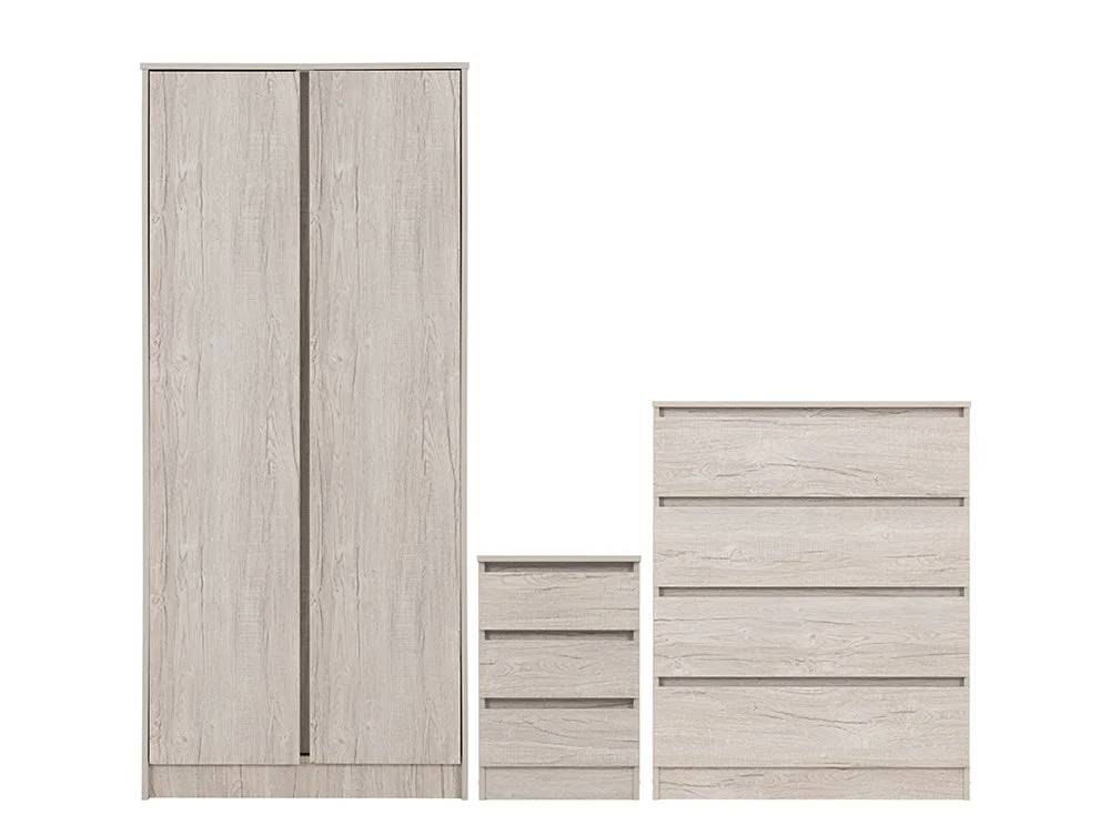 Seconique Seconique Malvern Urban Snow 3 Piece Bedroom Furniture Package