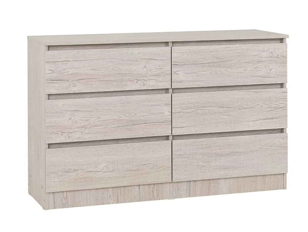 Seconique Seconique Malvern Urban Snow 3+3 Drawer Chest of Drawers