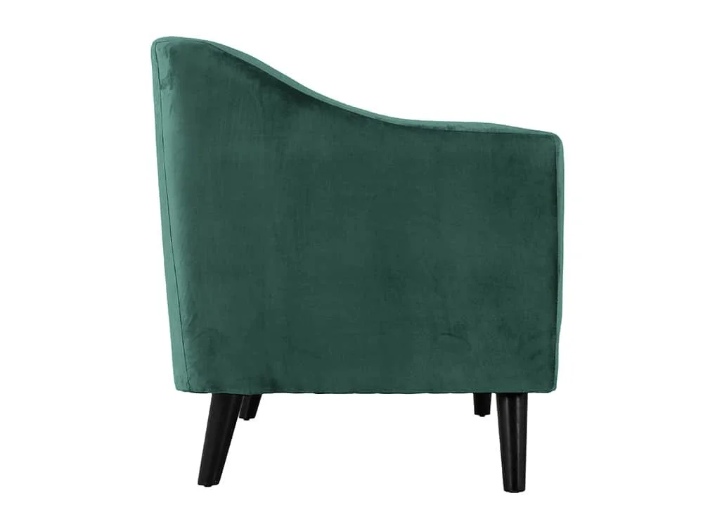 Seconique Seconique Ashley Green Velvet 3 Seater Sofa