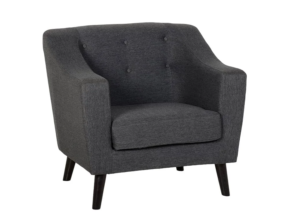 Seconique Seconique Ashley Grey Fabric Arm Chair