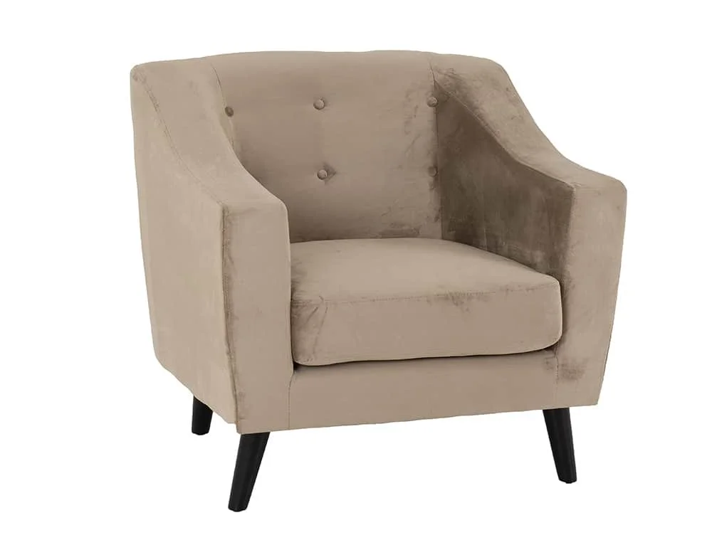 Seconique Seconique Ashley Oyster Velvet Arm Chair