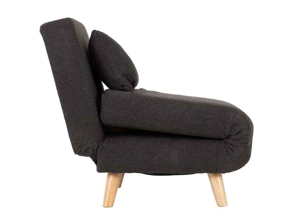 Seconique Seconique Astoria Grey Boucle Fabric Chair Bed