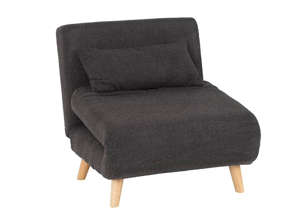 Seconique Seconique Astoria Grey Boucle Fabric Chair Bed