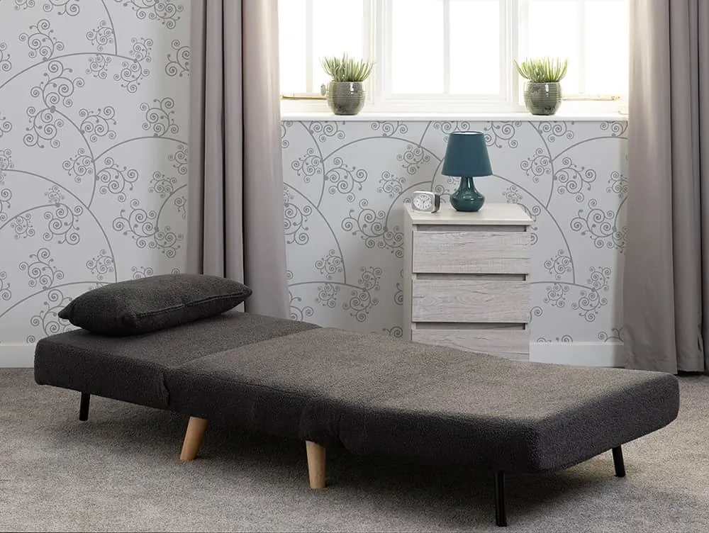 Seconique Seconique Astoria Grey Boucle Fabric Chair Bed