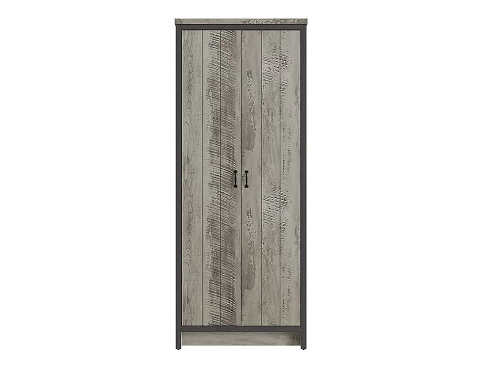 GFW GFW Boston Grey Wood Effect 2 Door Double Wardrobe