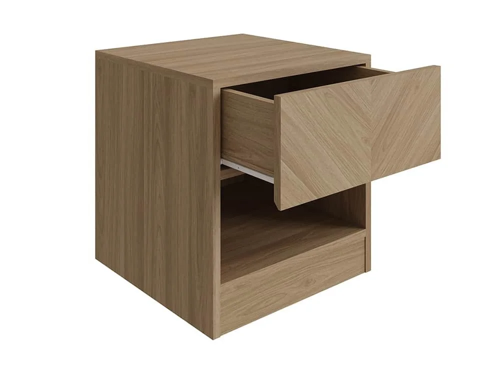 GFW GFW Catania Euro Oak 1 Drawer Lamp Table