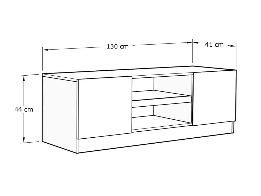 GFW GFW Catania Royal Walnut 2 Door TV Cabinet