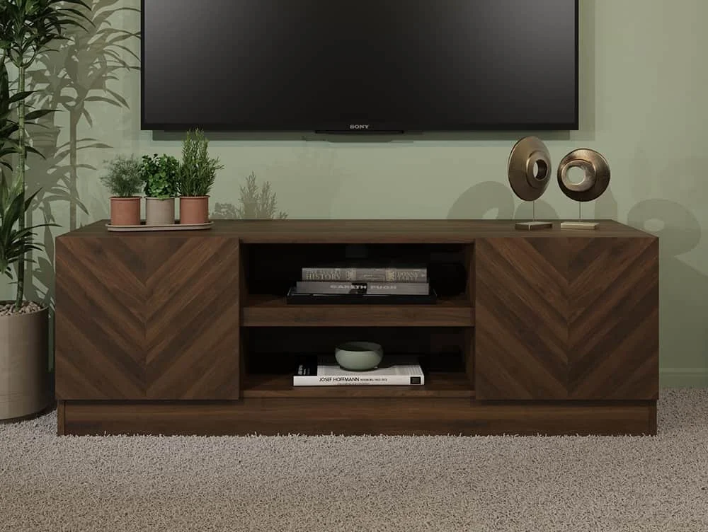 GFW GFW Catania Royal Walnut 2 Door TV Cabinet