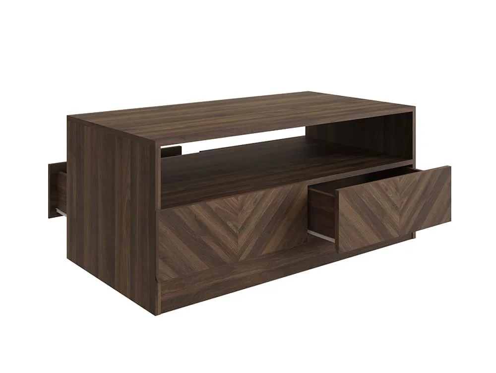 GFW GFW Catania Royal Walnut 2 Drawer Coffee Table