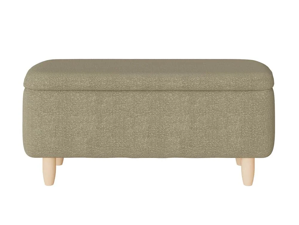 GFW GFW Florence Mushroom Boucle Fabric Ottoman Storage Bench