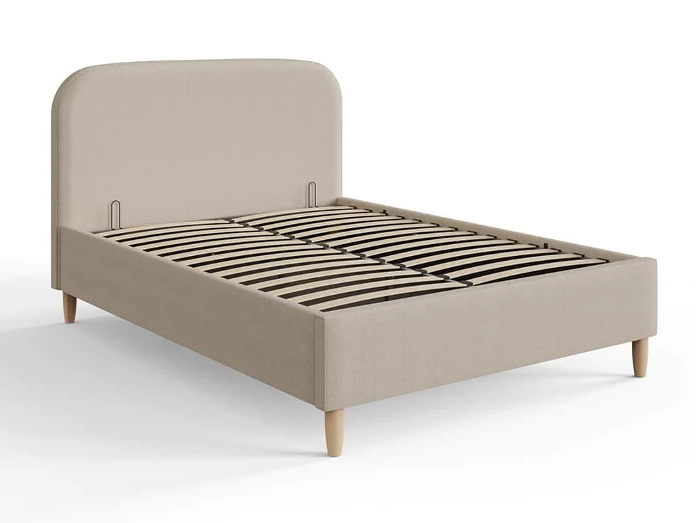 GFW GFW Florence Stone Boucle Ottoman Bed Frame