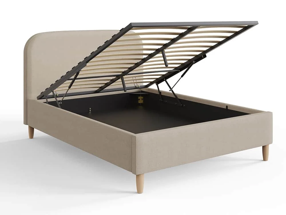 GFW GFW Florence Stone Boucle Ottoman Bed Frame