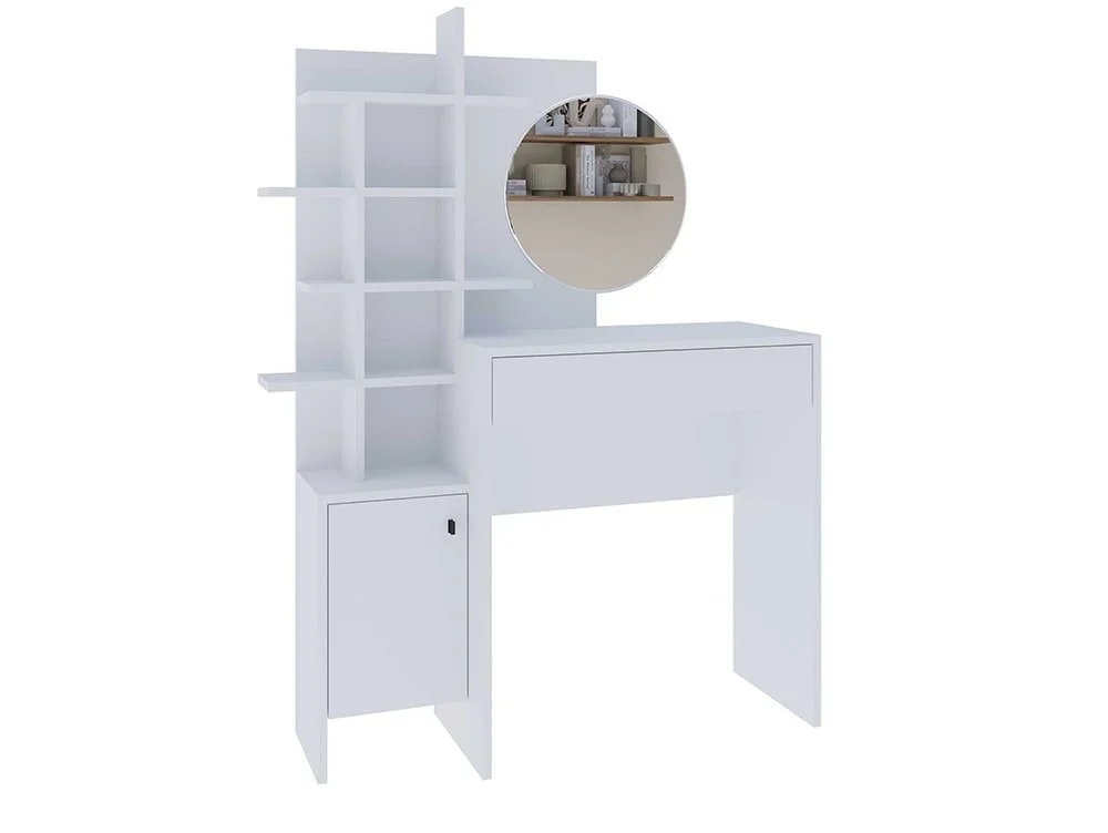 GFW GFW Freyja White 1 Drawer Dressing Table with Mirror