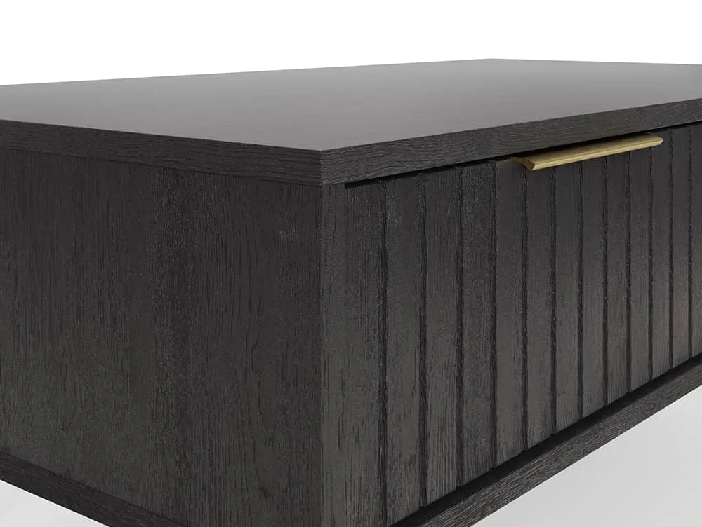 GFW GFW Nervata Black and Gold 2 Drawer Coffee Table