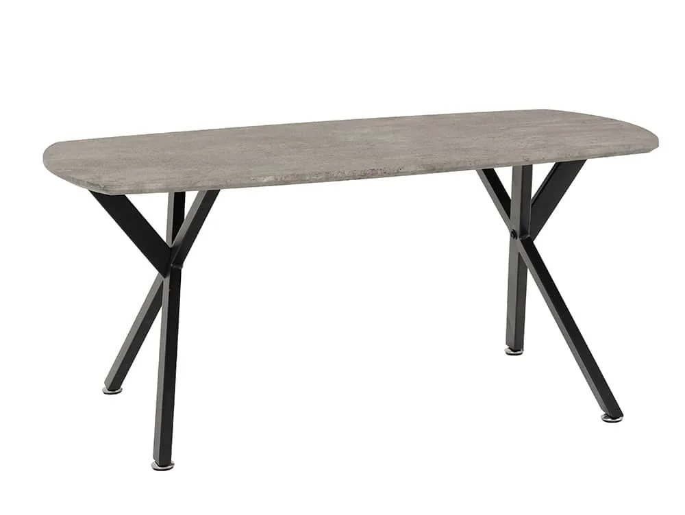 Seconique Seconique Athens Concrete Effect Dining Table and 4 Chair Set