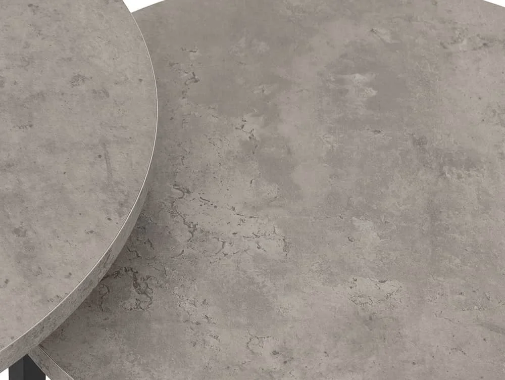 Seconique Seconique Athens Concrete Effect Round Nest of Tables