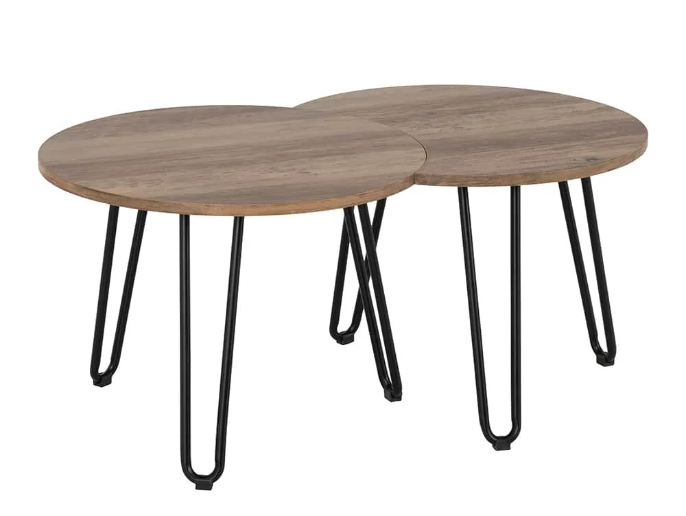 Seconique Seconique Athens Oak Effect Duo Coffee Table Set