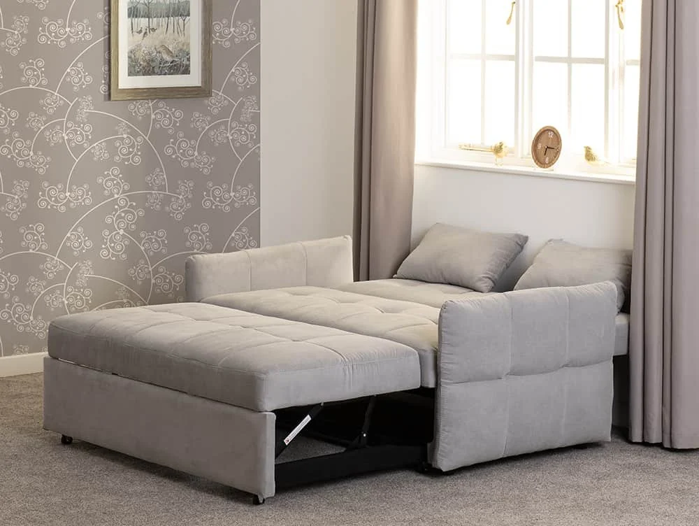 Seconique Seconique Chelsea Silver Fabric Sofa Bed