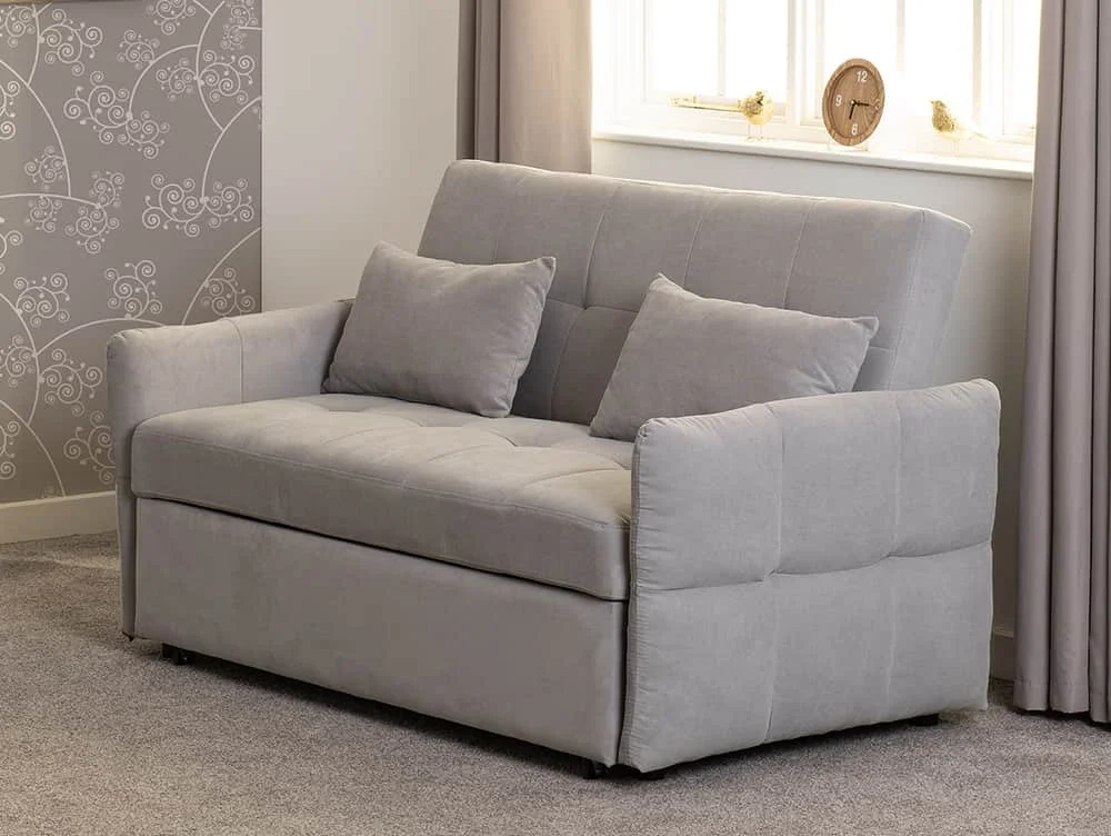 Seconique Seconique Chelsea Silver Fabric Sofa Bed