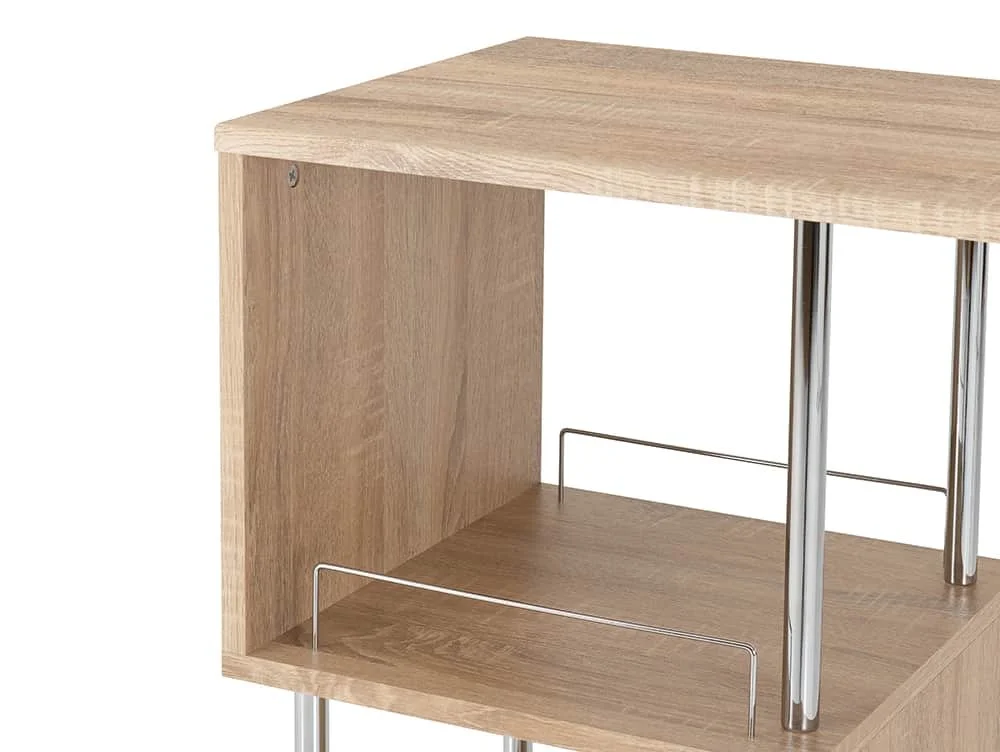 Seconique Seconique Charisma 120cm Sonoma Oak and Chrome Bar Table