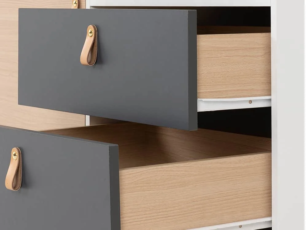 Seconique Seconique Brooklyn Grey and Oak 2 Door 2 Drawer Storage Unit