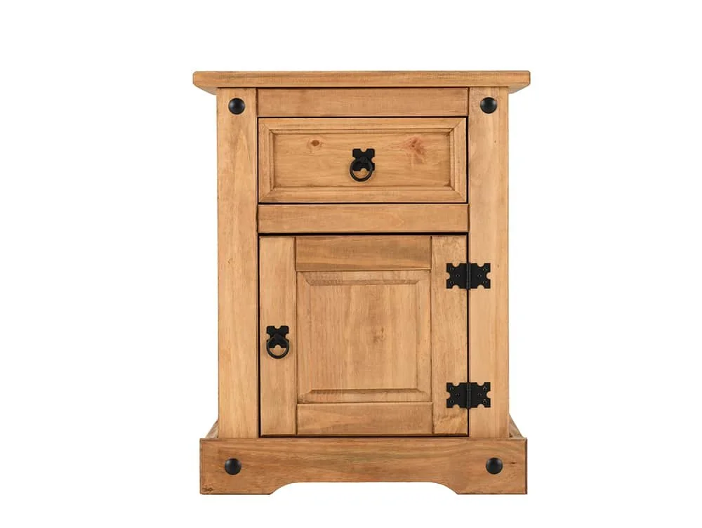 Seconique Seconique Corona Pine 1 Door 1 Drawer Bedside Table