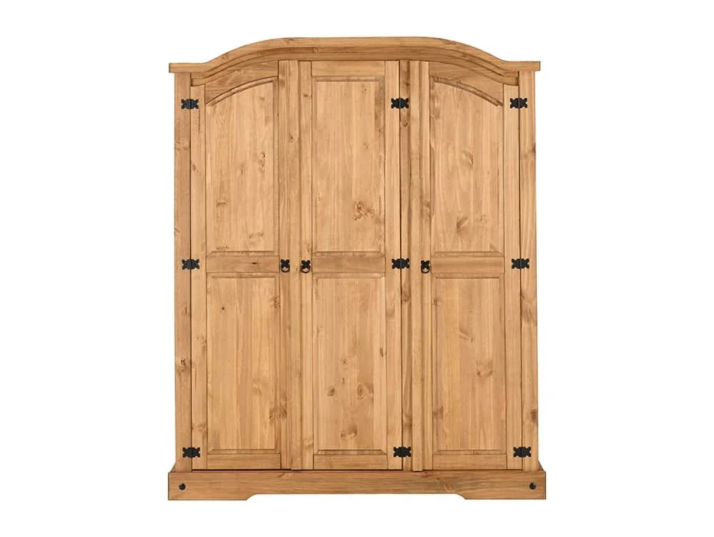 Seconique Seconique Corona Pine 3 Door Triple Wardrobe