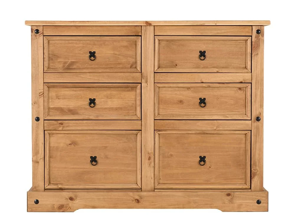 Seconique Seconique Corona Pine 3+3 Drawer Chest of Drawers