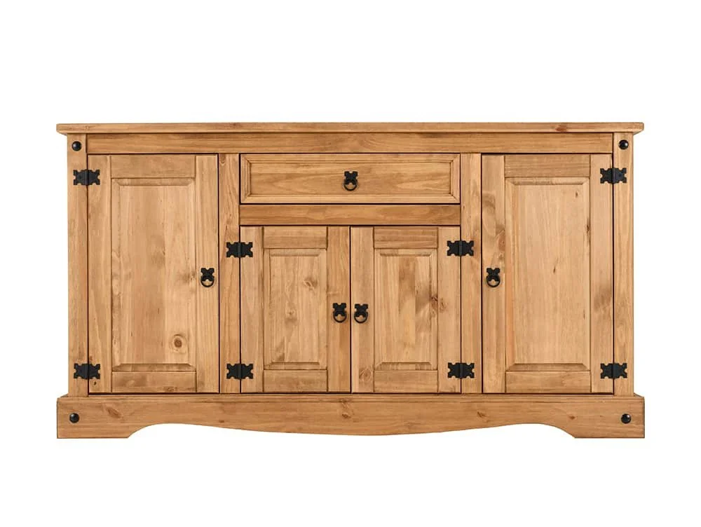 Seconique Seconique Corona Pine 4 Door 1 Drawer Sideboard