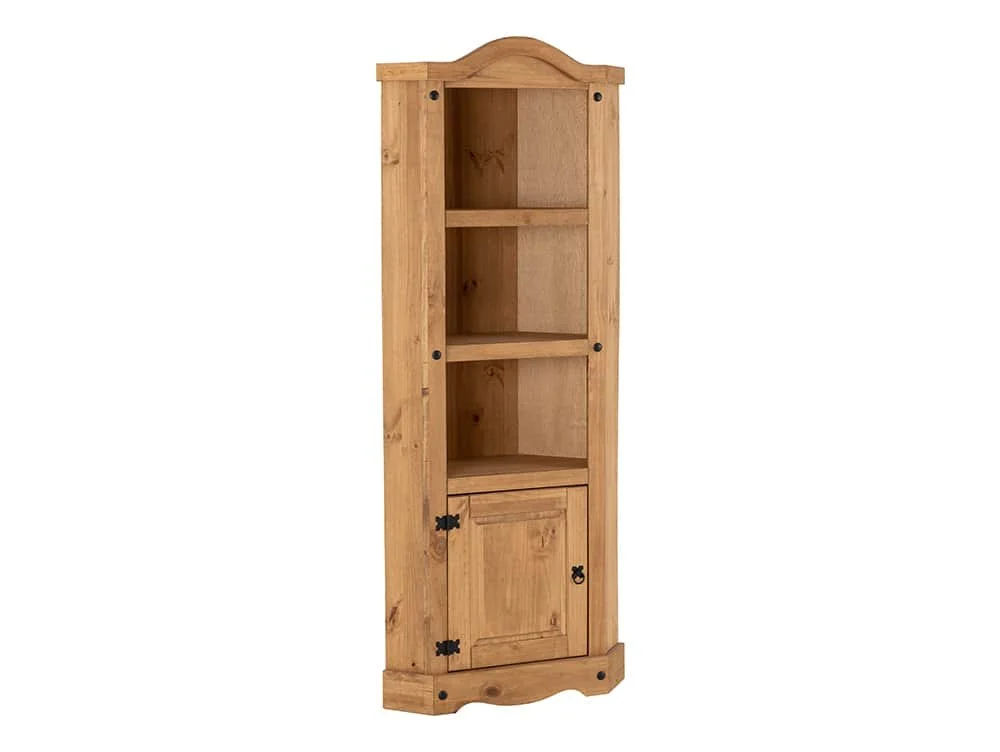 Seconique Seconique Corona Pine 1 Door Corner Display Cabinet