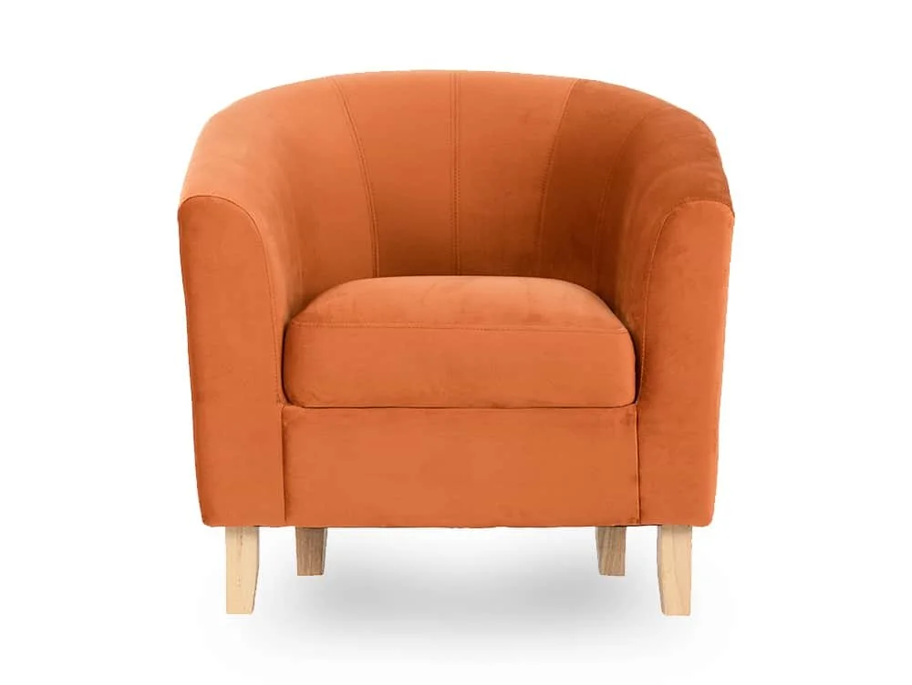 Seconique Seconique Tempo Burnt Orange Velvet Tub Chair