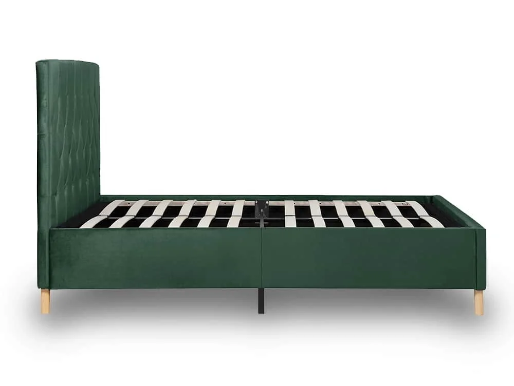 Birlea Furniture & Beds Birlea Loxley 4ft Small Double Green Fabric Bed Frame