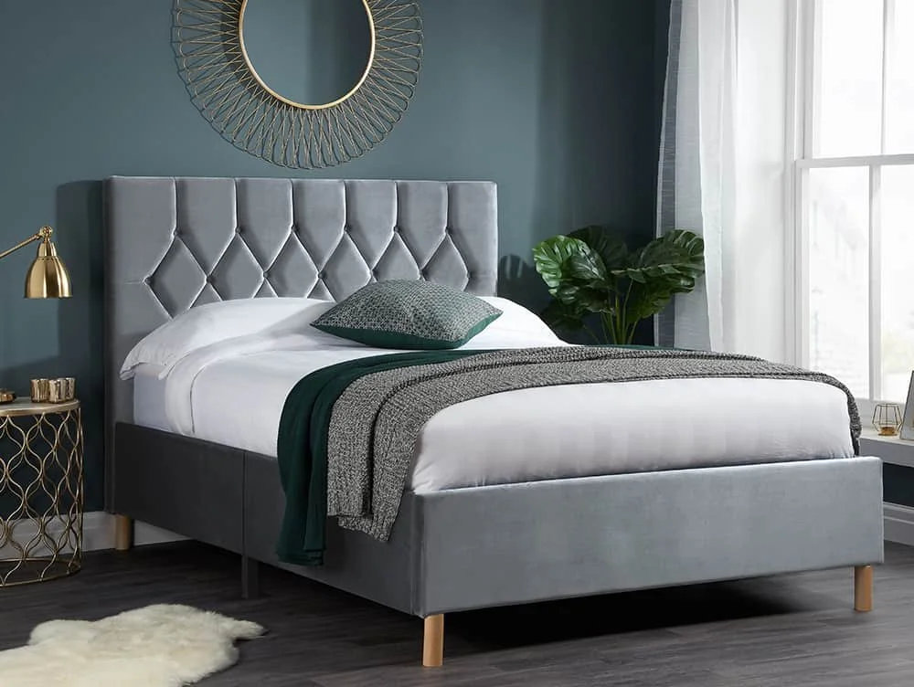 Birlea Birlea Loxley Grey Fabric Bed Frame