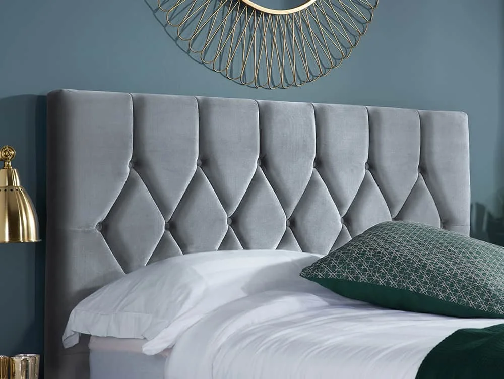 Birlea Furniture & Beds Birlea Loxley 4ft6 Double Grey Fabric Bed Frame