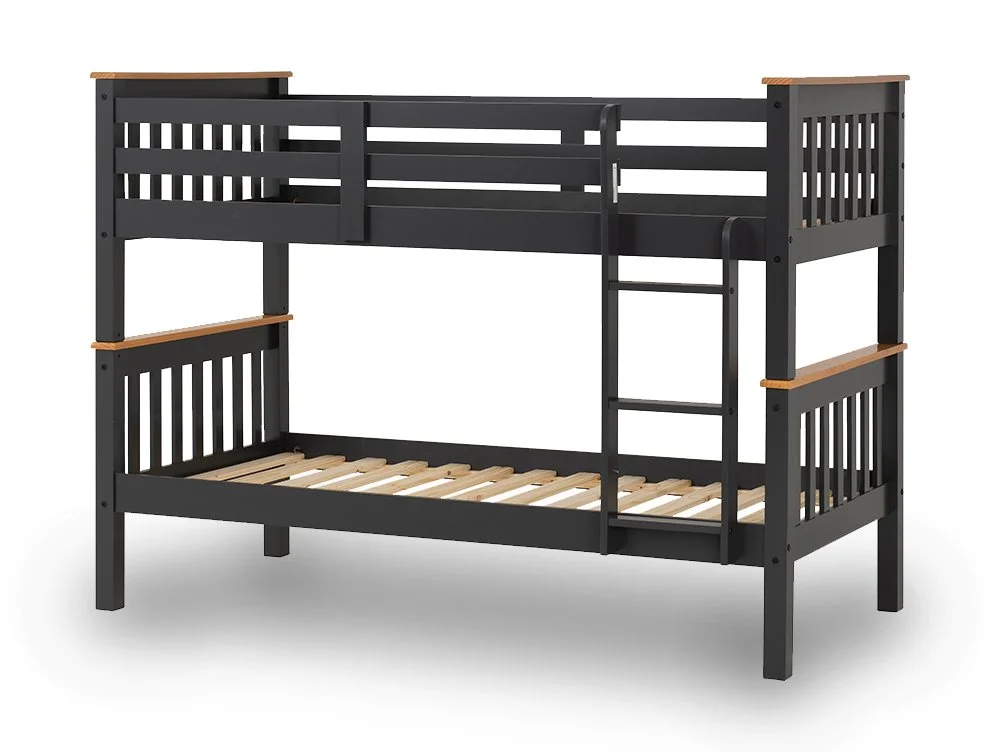 Seconique Seconique Neptune Grey and Oak Wooden Bunk Bed Frame
