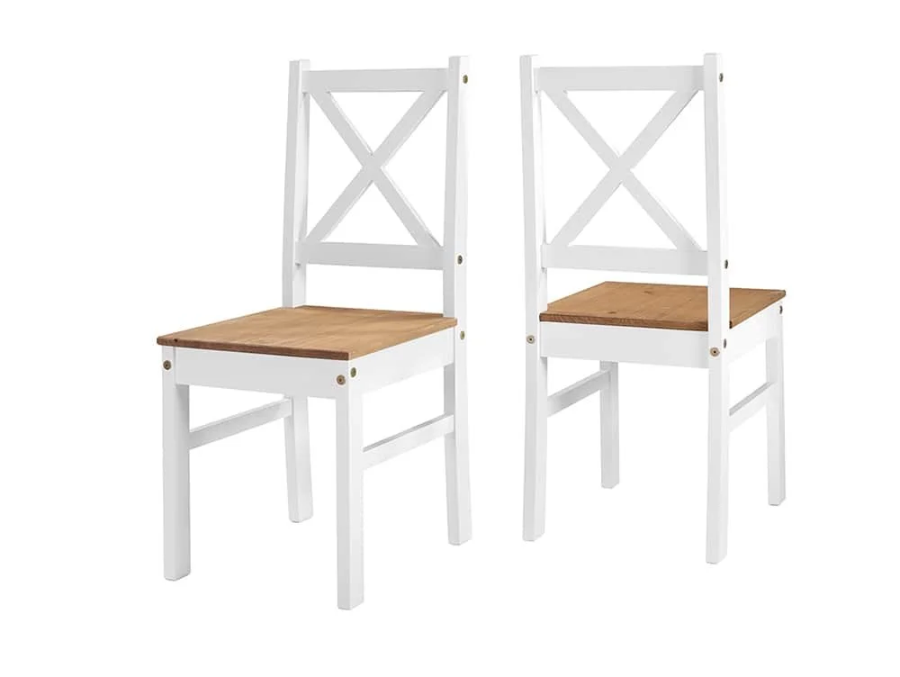 Seconique Seconique Salvador White and Tile Dining Table and 4 Chair Set