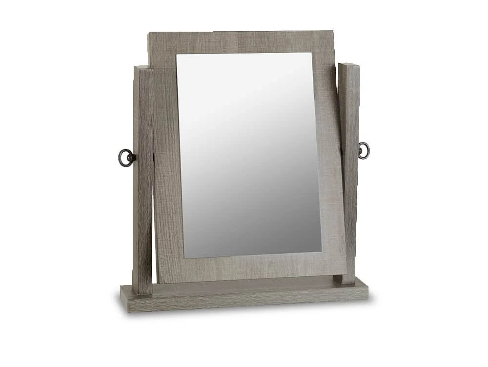 Seconique Seconique Lisbon Black Wood Grain Dressing Table Mirror