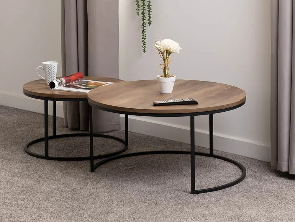 Seconique Seconique Quebec Oak Effect Nesting Coffee Tables