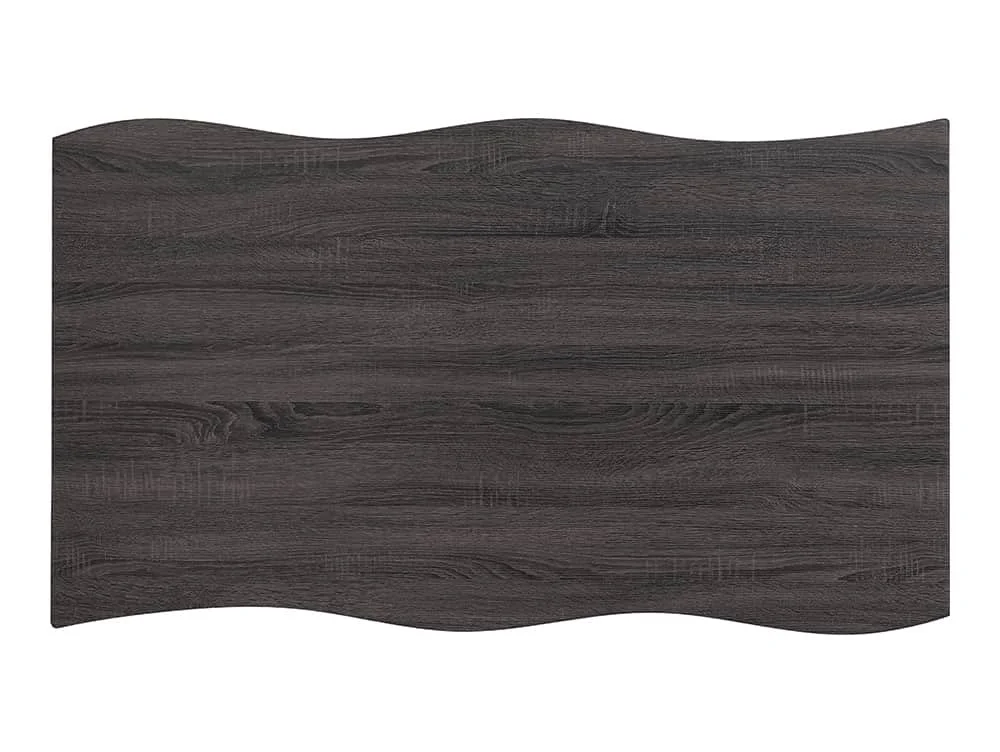 Seconique Seconique Quebec Wave 140cm Black Wood Grain Dining Table