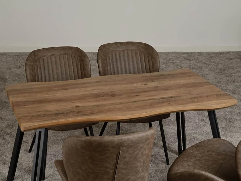 Seconique Seconique Quebec Wave 140cm Oak Effect Dining Table