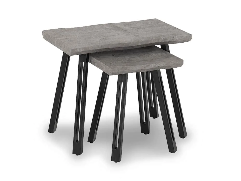 Seconique Seconique Quebec Wave Concrete Effect Nest of Tables