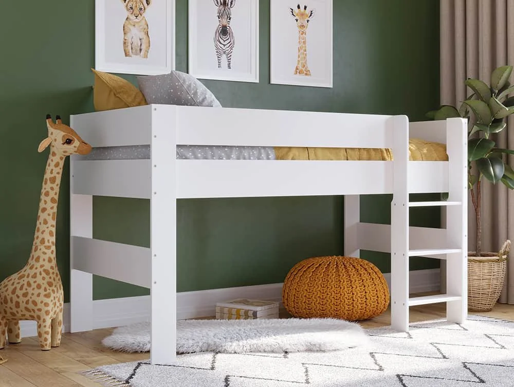 Kidsaw Kidsaw Kudl White Mid Sleeper Bed Frame
