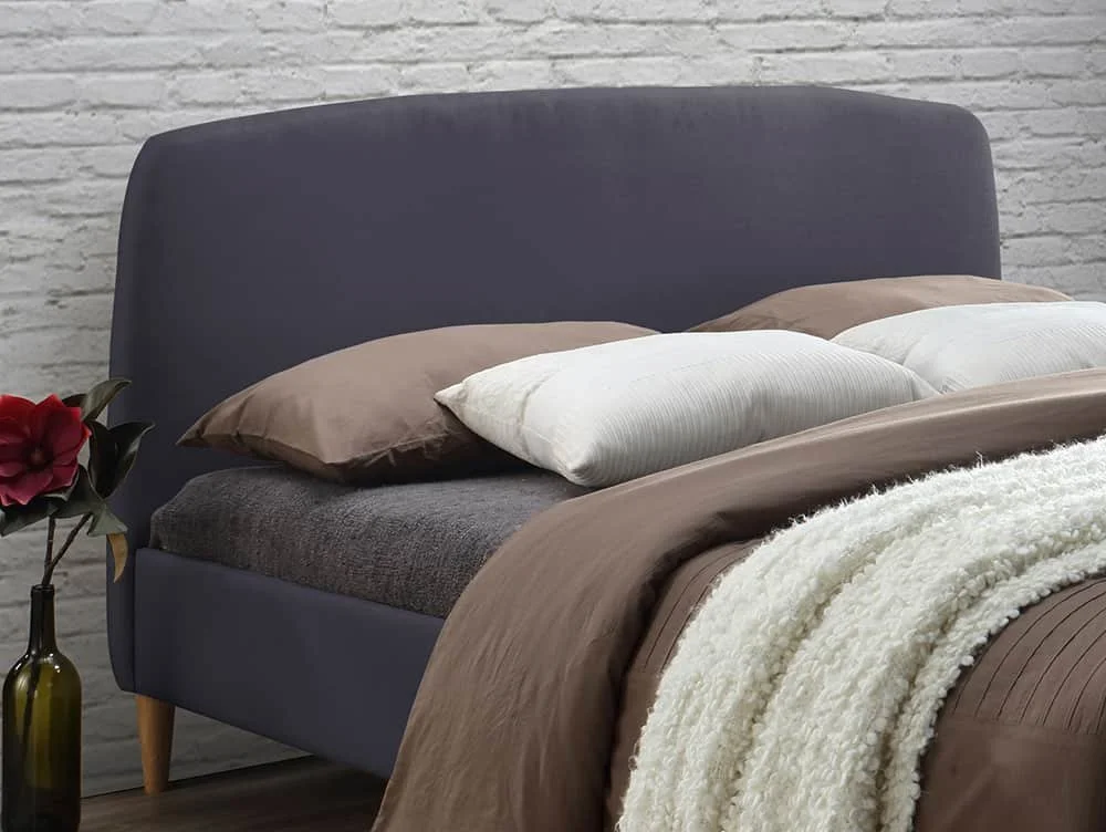 Time Living Time Living Geneva Dark Grey Fabric Bed Frame