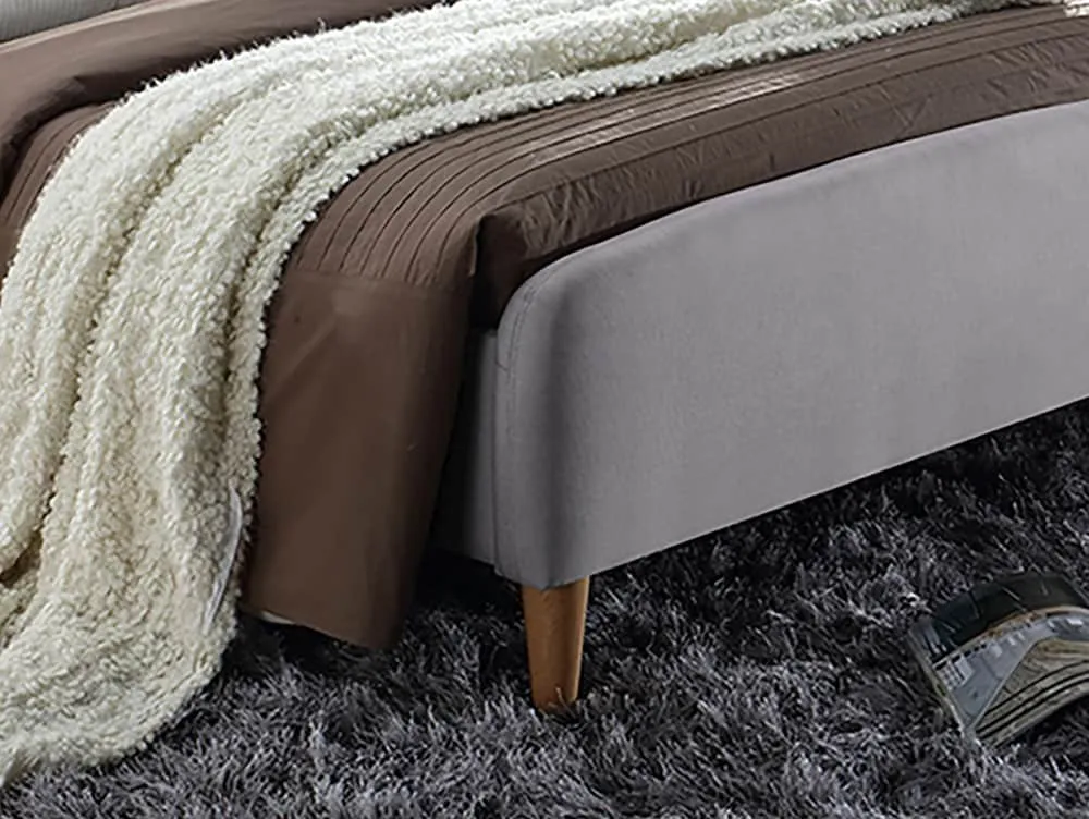 Time Living Time Living Geneva Light Grey Fabric Bed Frame