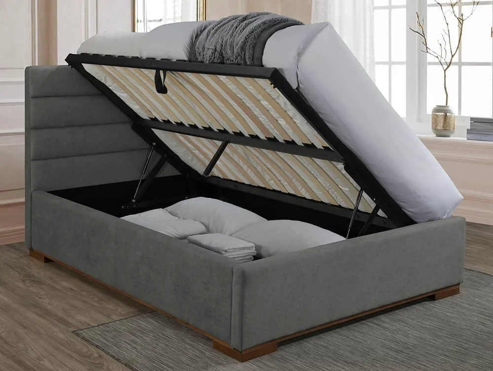 Time Living Time Living Mayfair Light Grey Fabric Ottoman Bed Frame