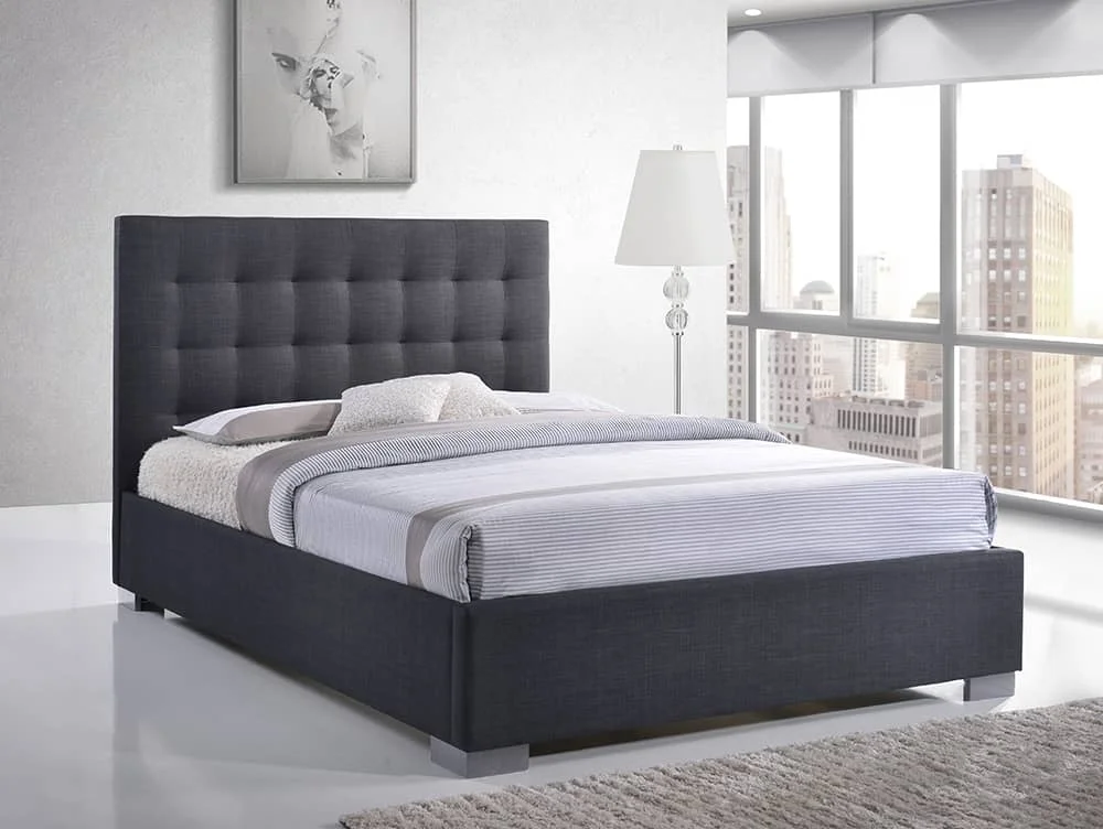 Time Living Time Living Nevada 4ft6 Double Grey Fabric Bed Frame